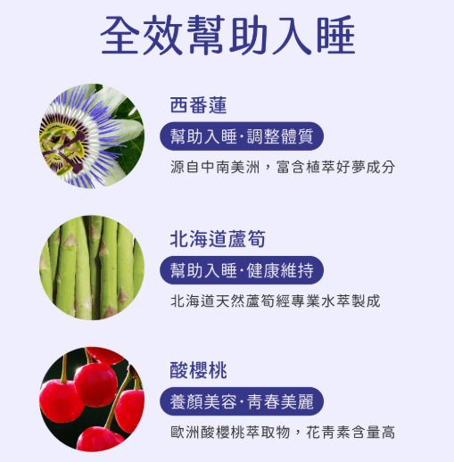 睡眠保健食品種類